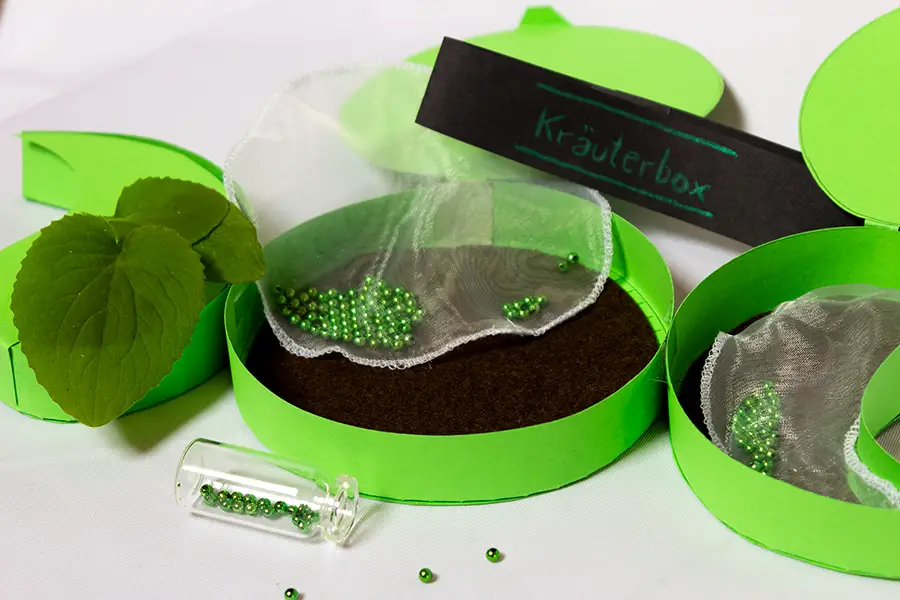 Kräuterbox – Prototyp - aufgeklappt